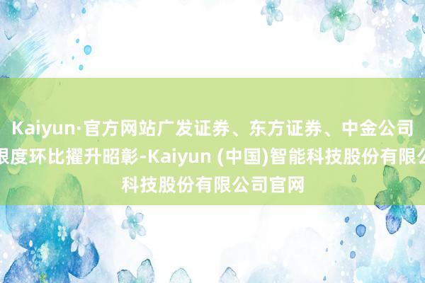 Kaiyun·官方网站广发证券、东方证券、中金公司等重仓限度环比擢升昭彰-Kaiyun (中国)智能科技股份有限公司官网