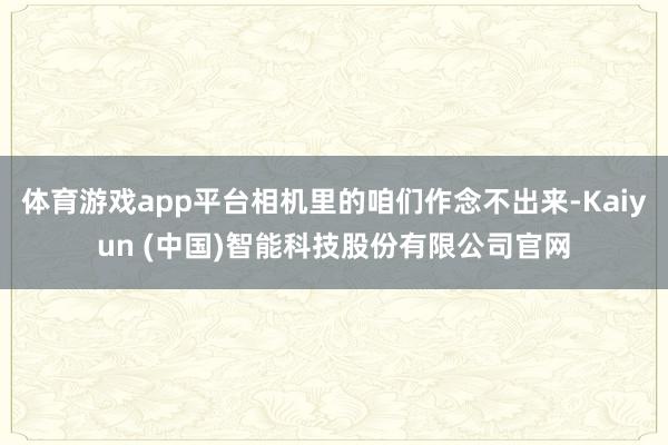 体育游戏app平台相机里的咱们作念不出来-Kaiyun (中国)智能科技股份有限公司官网