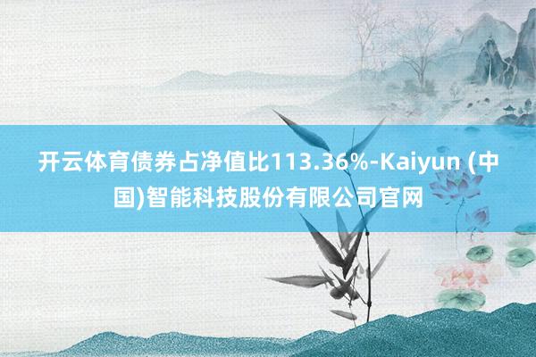 开云体育债券占净值比113.36%-Kaiyun (中国)智能科技股份有限公司官网