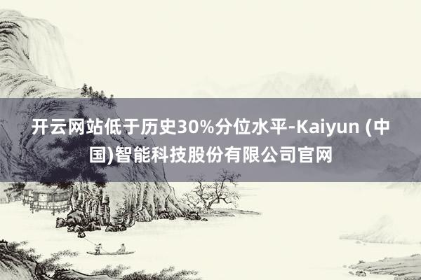 开云网站低于历史30%分位水平-Kaiyun (中国)智能科技股份有限公司官网