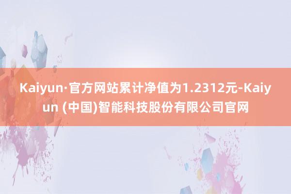 Kaiyun·官方网站累计净值为1.2312元-Kaiyun (中国)智能科技股份有限公司官网